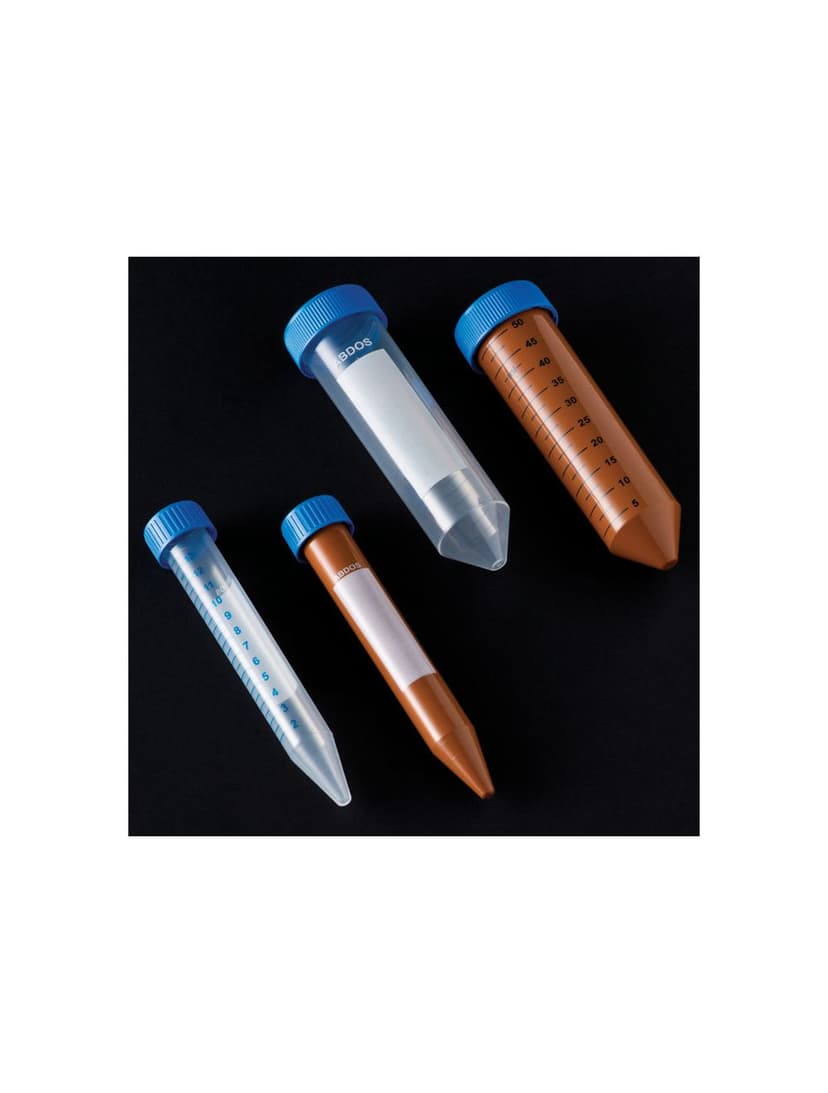 CENTRIFUGE TUBES, 15ML, STERILE, AMBER