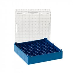 MICREW..BOX 0.5 TO 2.0ML BLUE. 100 POSITION
