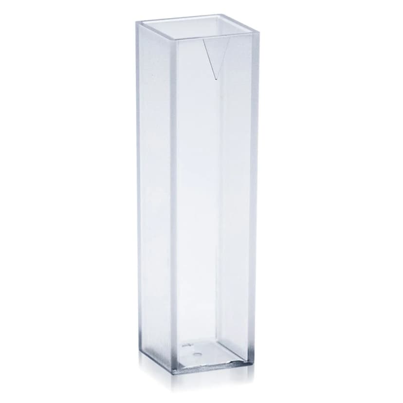 Cuvette, Spectrophotometer, Square, 4.5mL (10mm), PS, 2 Clear Sides, 100/Tray, 5 Trays/Unit