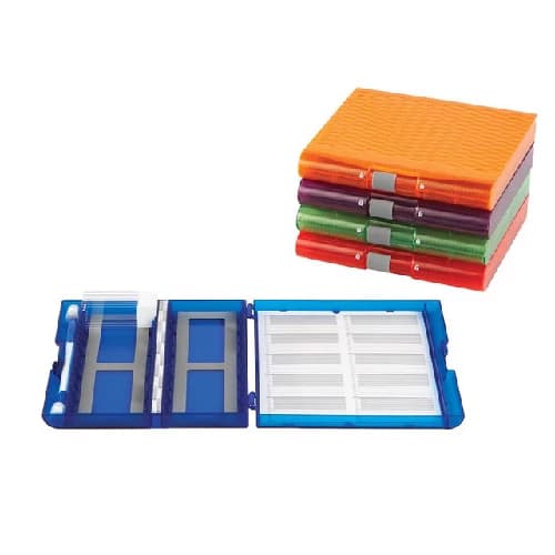 Premium Plus Slide Box, 100 place, translucent assorted, pk5,UOM: PK ,QTY:5