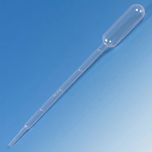 Transfer Pipet, 5.0mL, Large Bulb, Graduated to 1mL, 150mm, STERILE, Individually Wrapped, 100/Bag, 5 Bags/Unit
