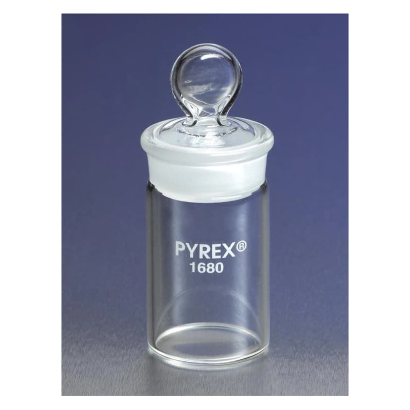 PYREX 12mL Tall Weighing Bottle with Short Length 14/10 Standard Taper Joint