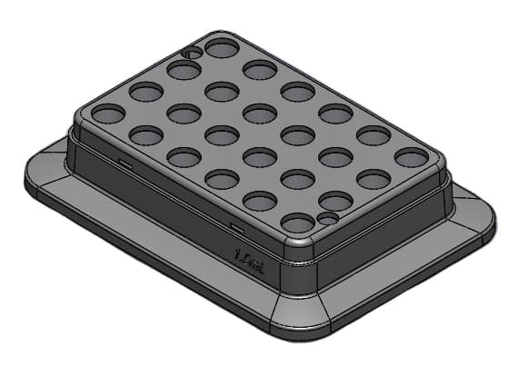 Block, used for 1.5mL tubes, 24 holes