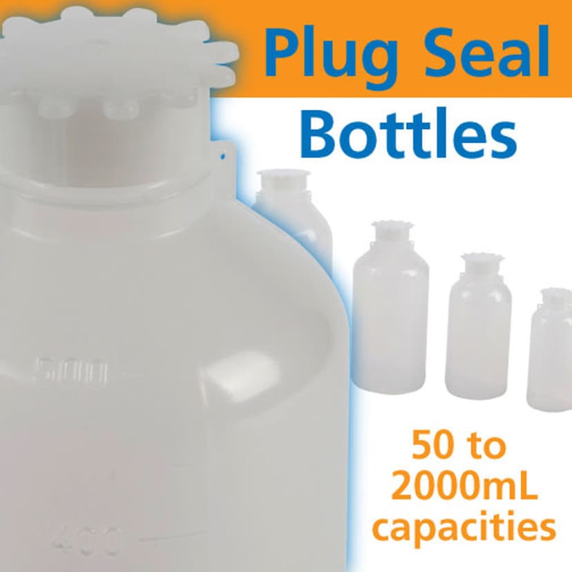 Bottle Round PP WM Closure, LDPE 1000mL, 5/PK