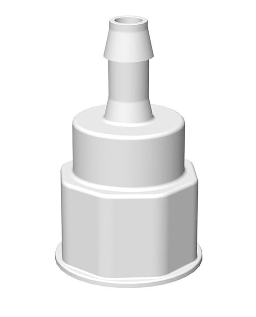 VersaBarb Polypropylene Hose Barb Spigot Fitting, 3/8 Inch, for use with Foxx EZgrip Carboys and Nalgene-Style Containers, 1/EA