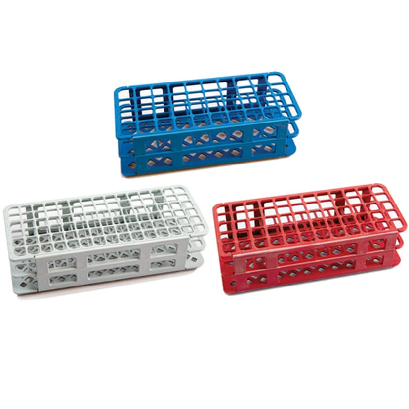 Rack Test Tube 40 Place Red, PP 20mm, 5/CS