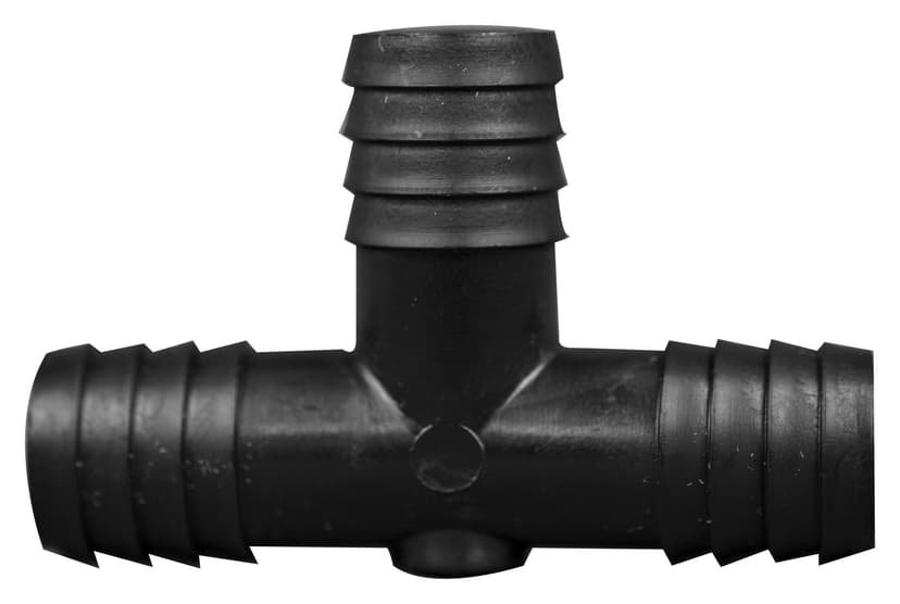 Polyethylene T-Type Barbed Tubing Connectors (Tee-Shaped), Three 3/4 Inch Barbs, 10/PK