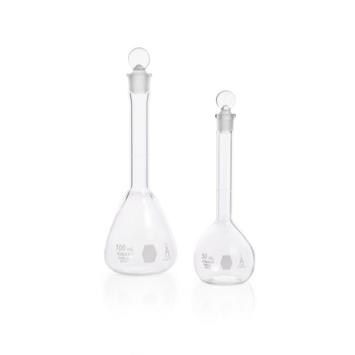 Volumetric Flask,CLASS A, Glass Pennyhead Stopper,500ML