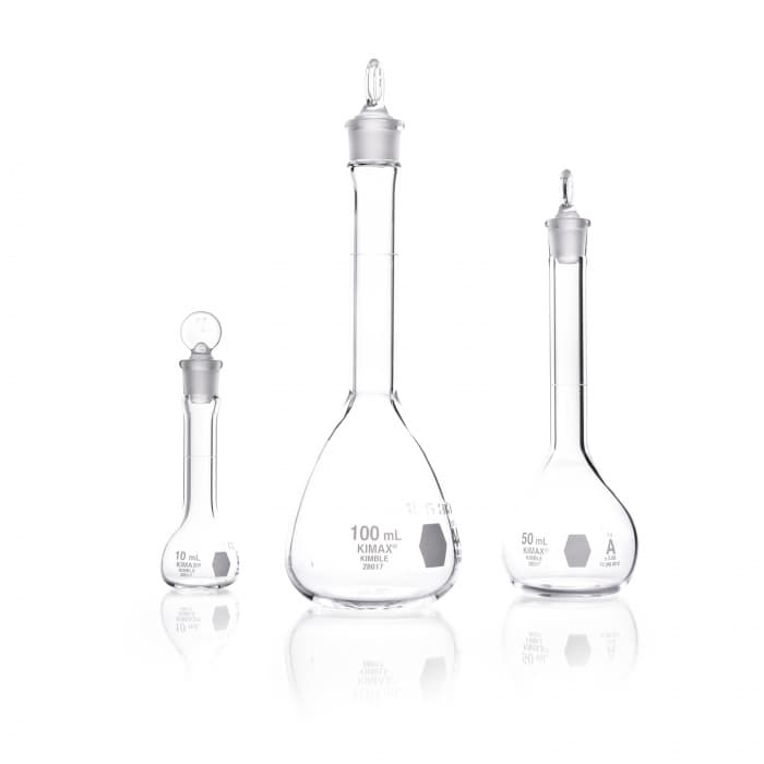 Volumetric Flask, Class A,Serialized and Certified with Glass Pennyhead,STOPPER,2000ML