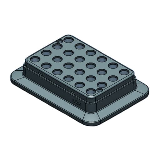 Block, used for 5mL tubes, 8 holes