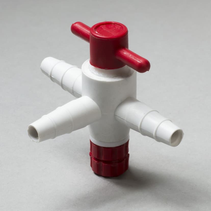 STOPCOCK,PP/TEFLON,3 WAY,4MM ID