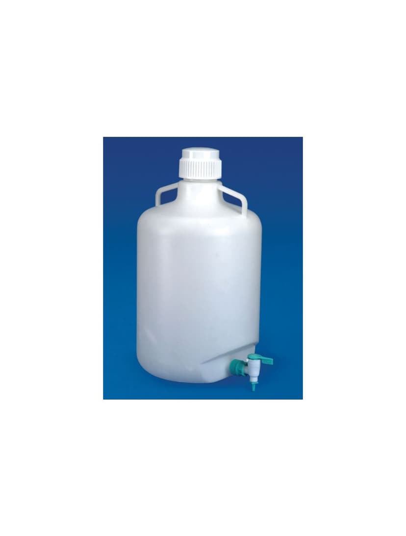 CARBOY W/STOPCOCK, PP, 20-LITER