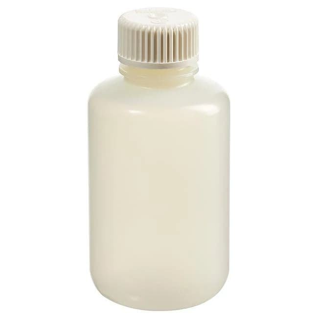 Bottle, Narrow-Mouth, HDPE w/white PP Closure - Shrink Wrap Module, STERILE 125 mL (24-415)