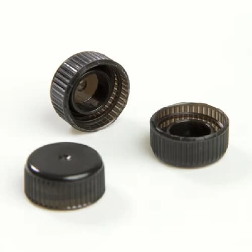 Screw Cap with O-ring, Black CapNoTube,SterilEO500xPK,5KxCS