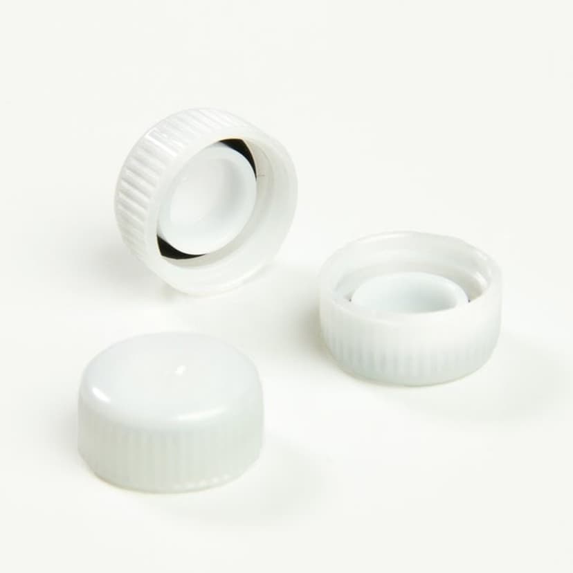 Screw Cap with O-ring, white CapNoTube,St Ebeam500xPK,5KxCS
