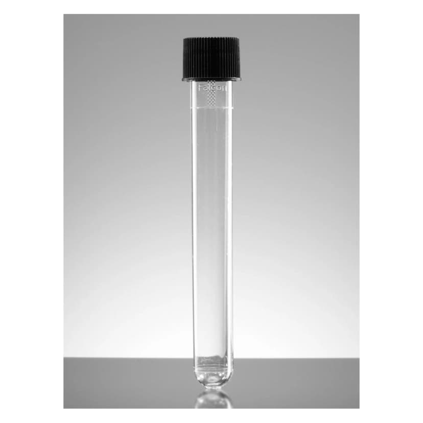 Falcon® 16mL Round Bottom Polystyrene Test Tube, with Screw Cap, Sterile, 125/Pack, 1000/Case