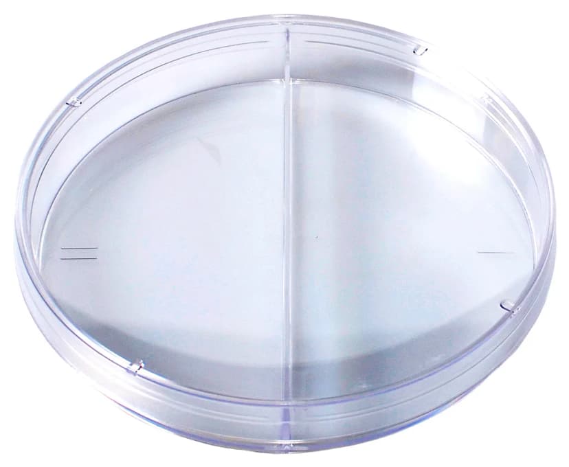 100 x 15 Bi-Plate Petri Dish, No Rim for Automation, ISO Mark