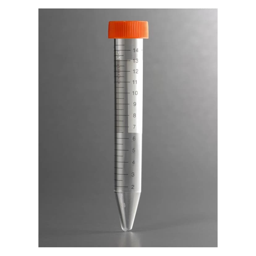 Corning 15mL PET Centrifuge Tubes, Bulk Packed with Plug Seal Cap, Sterile, 500/Case