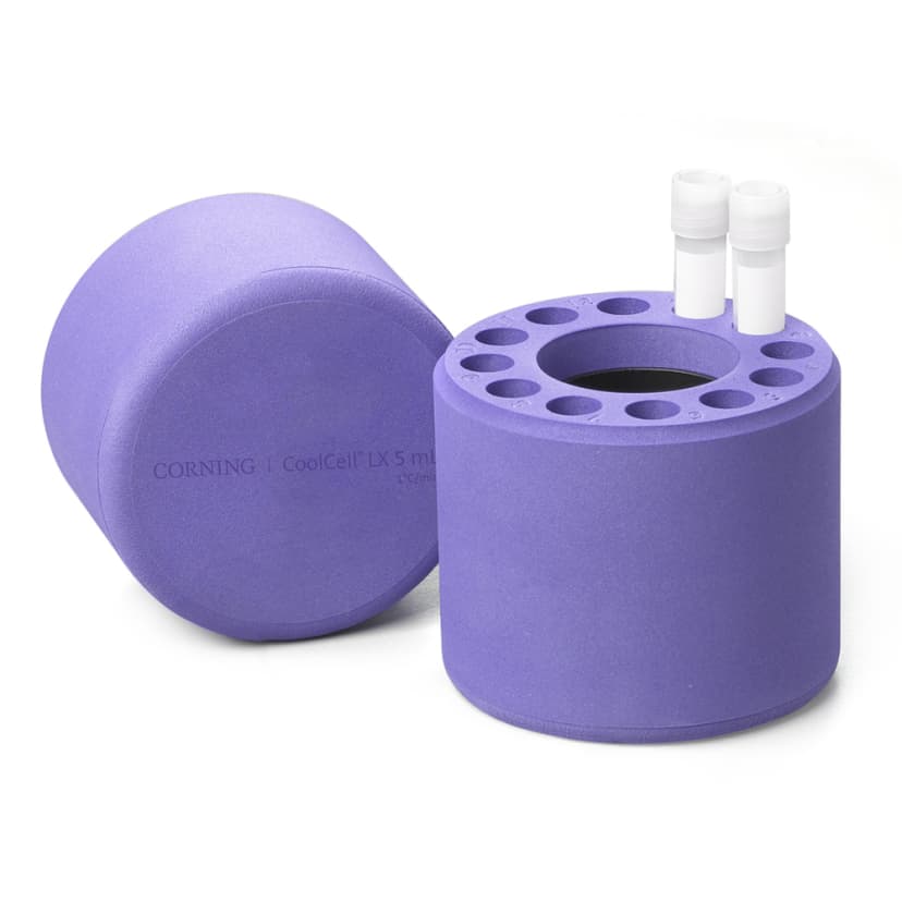 CoolCell 5ml LX, purple Cell Freezing Container, for 12 x 3.5ml to 5ml cryogenic vials, purple