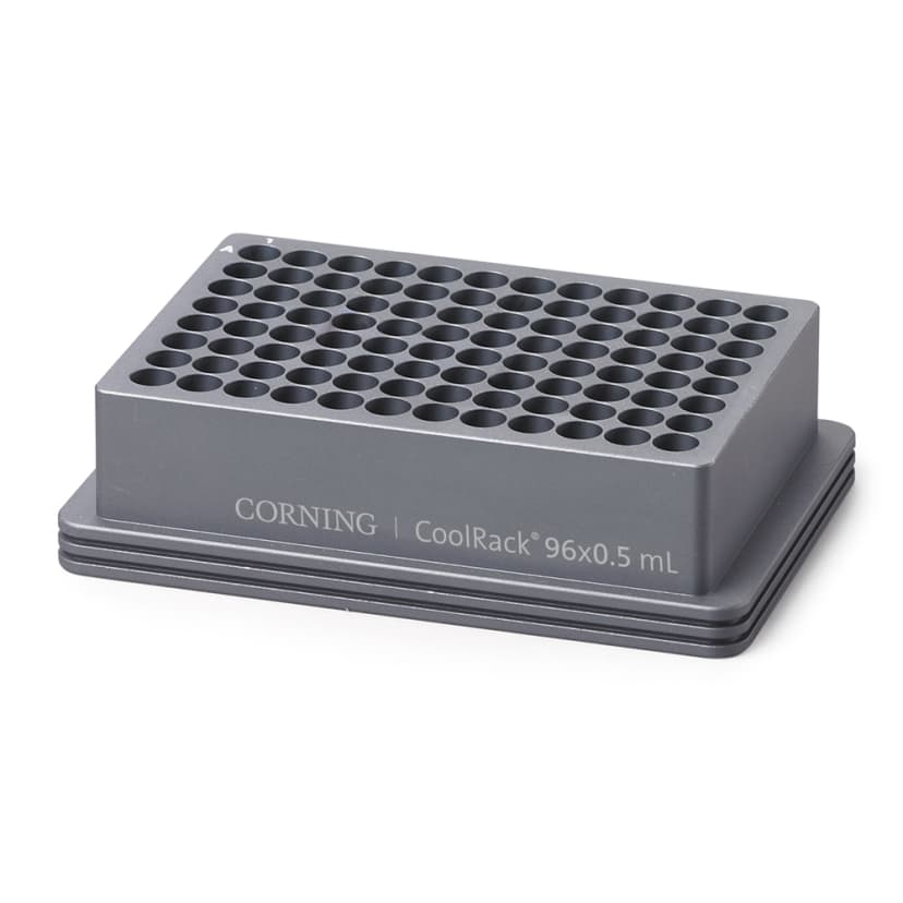 CoolRack 96x0.5ml, for 96 x 0.5ml 2D tubes