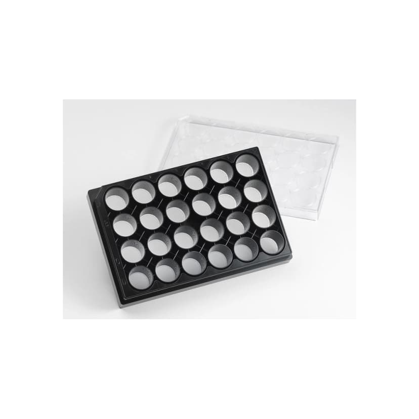 Corning 24 Well Black Clear Round Bottom Ultra-Low Attachment Micro-Cavity Plate