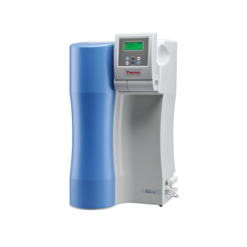 Thermo Scientific Barnstead Pacific TII 12L/hr Systems include an RO membrane a high purity water cartridge and pressure regulator 120-240V 50/60Hz.