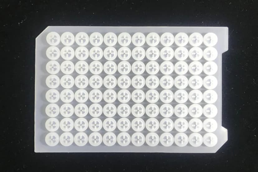 96 Well Square well Silicone Sealing Mat, Sterile, 10/pk, 50/cs