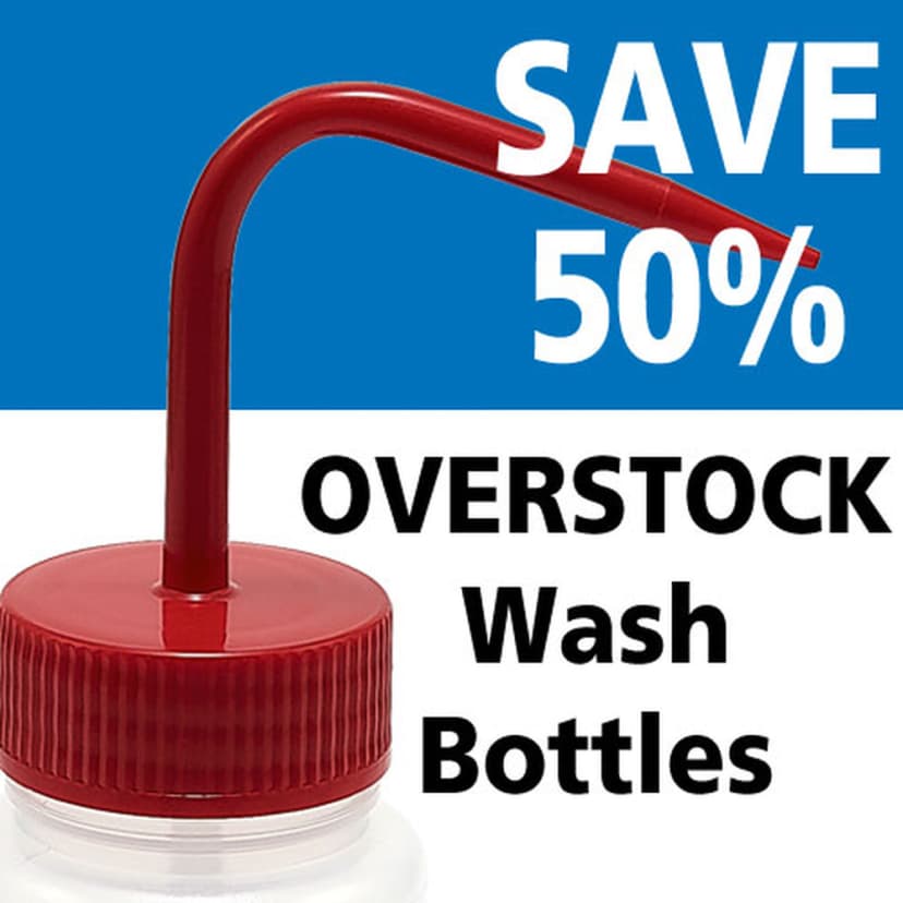 Washbottle Sloped NM White, LDPE 500mL, 5/CS