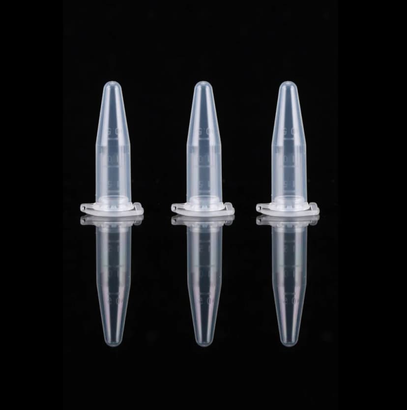 1.5ml Microcentrifuge Tube, Clear, Conical, Lock Cap, 500/pk, 5000/cs