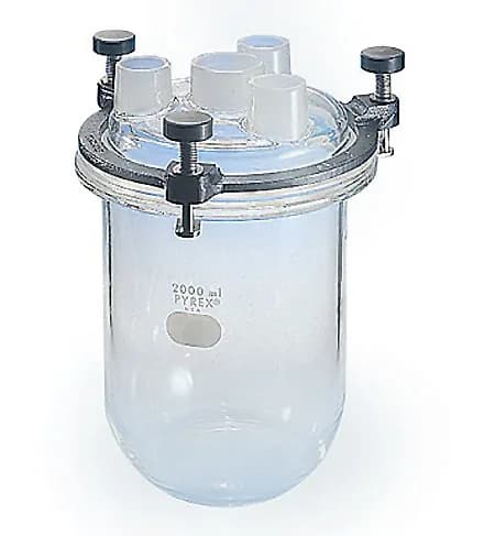 PYREX 4L Resin Reaction Kettles with Covers, Four-Neck Standard Taper Joints