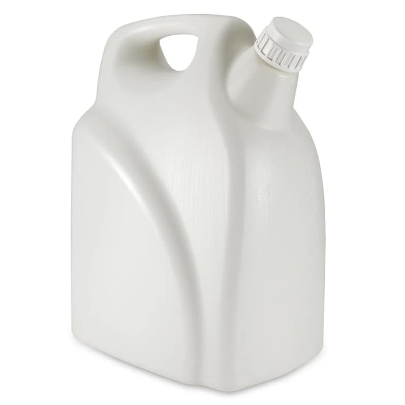 Jerrican with Handle, HDPE Bottle, 53mm PP White Screw Cap, 20 Litres (5 Gallons)
