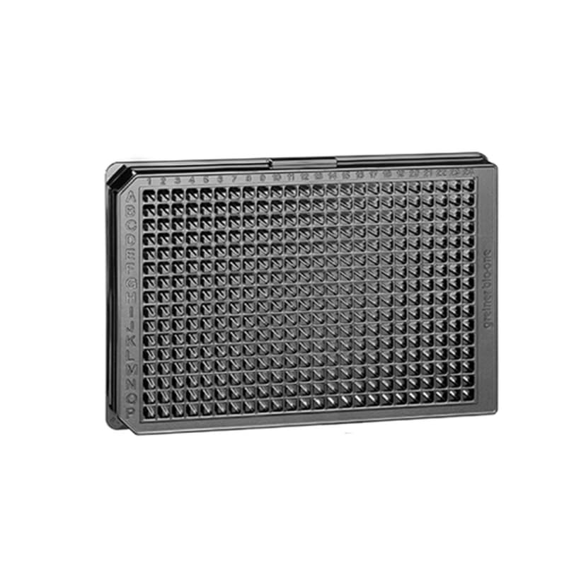 µCLEAR-PLATE,BLACK,384WELL 127,8/86 TC,