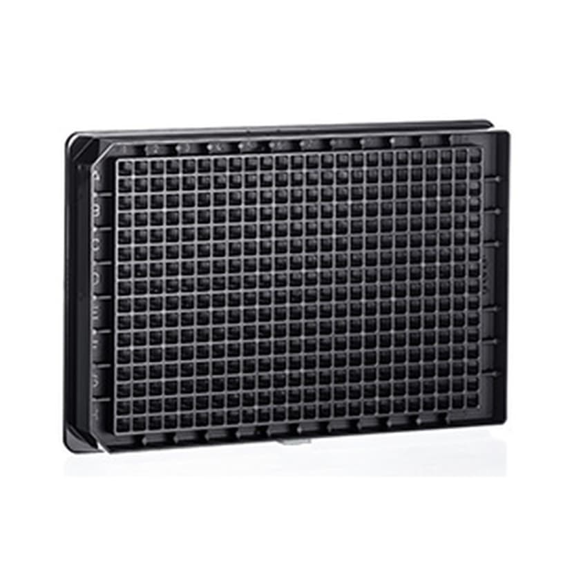 SENSOPLATE,BLACK,384 WELL GLASS BOTT-EV