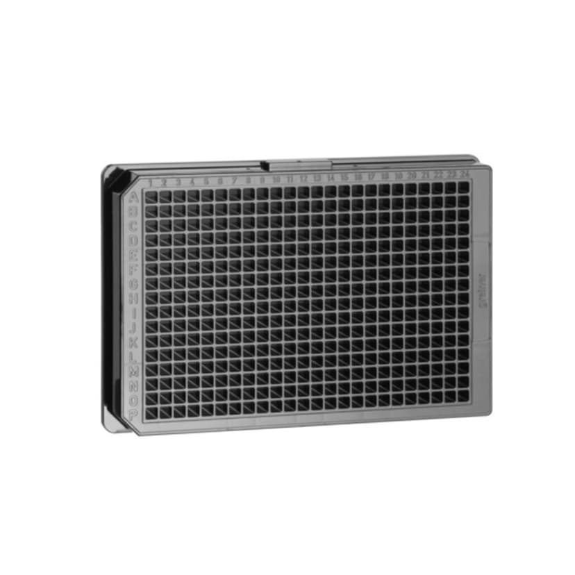 SENSOPLATE,BLACK,384 WELL GLASS BOTTOM,S