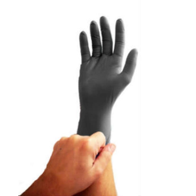 Vinyl 55 Premium Powder-Free Black Gloves 5.5 Mil GP, Large, 100/Pk