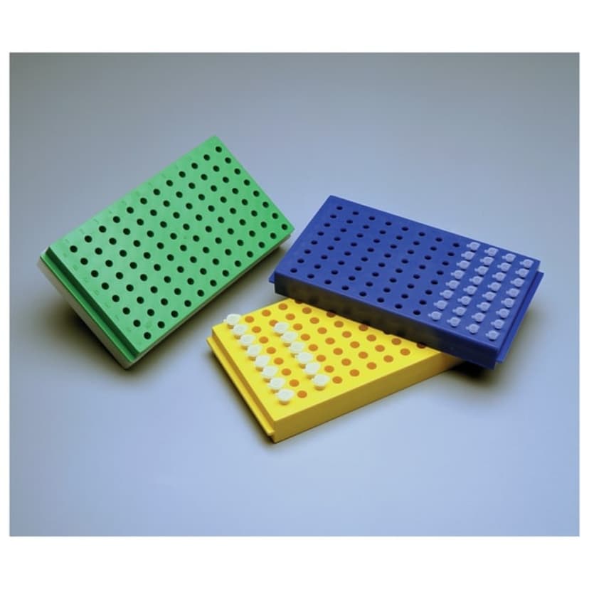 Reversible rack - One side fits:96 - .5ml PCR Tubes, Other side fits:96 - .2ml PCR Tubes