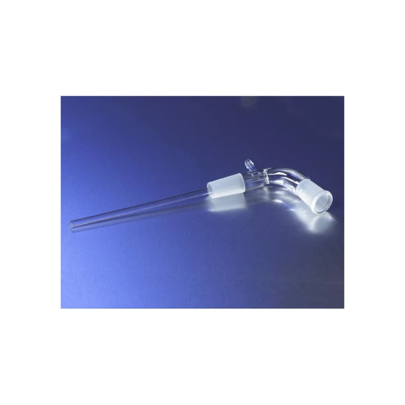 PYREX 105° Angle Vacuum Suction Tube Receiver Adapter with 24/40 Joints
