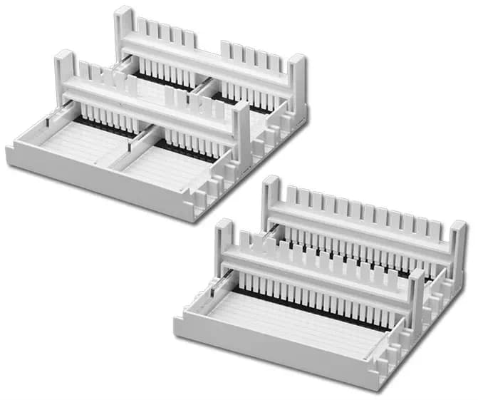 Gel Casting Stand for 5x6cm gels, includes 4 trays, and 2 combs (18/10 teeth)