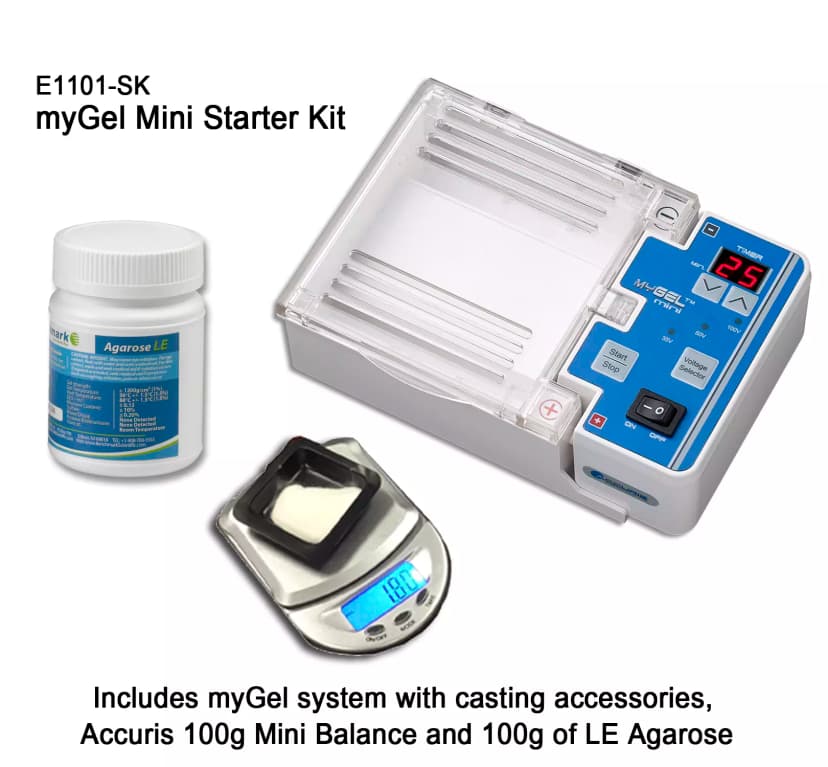 myGel Mini Electrophoresis System Starter Kit (Includes E1101, A1701 and W4000-100)