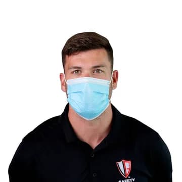 3ply Face Mask with Ear Loops, Black, 50PCS/BX, 2000/CS
