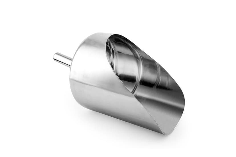EZBio Stainless Steel Pharma Scoop, 316L, 1000mL, Steel Handle, 1/EA