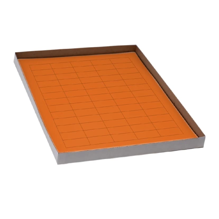 Label Sheets, Cryo, 38x19mm, for General Use, 20 Sheets, 60 Labels per Sheet, Orange