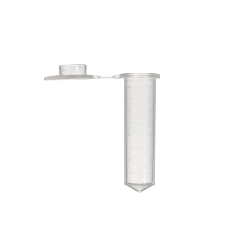 Axygen 2.0mL MaxyClear Snaplock Microcentrifuge Tube, Polypropylene, Clear, Non-Sterile, 500 Tubes/Pack, 10 Packs/Case.