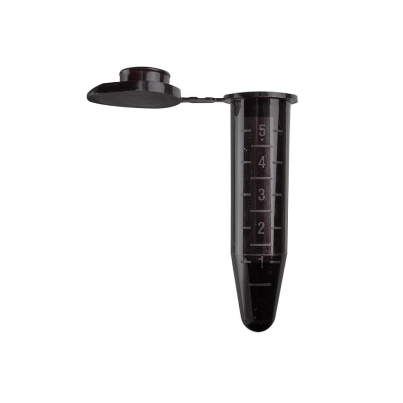 Axygen 5.0mL MaxyClear Snaplock Microcentrifuge Tube, Polypropylene, Amber, Non-Sterile,250 Tubes/Pack, 5 Packs/Case.