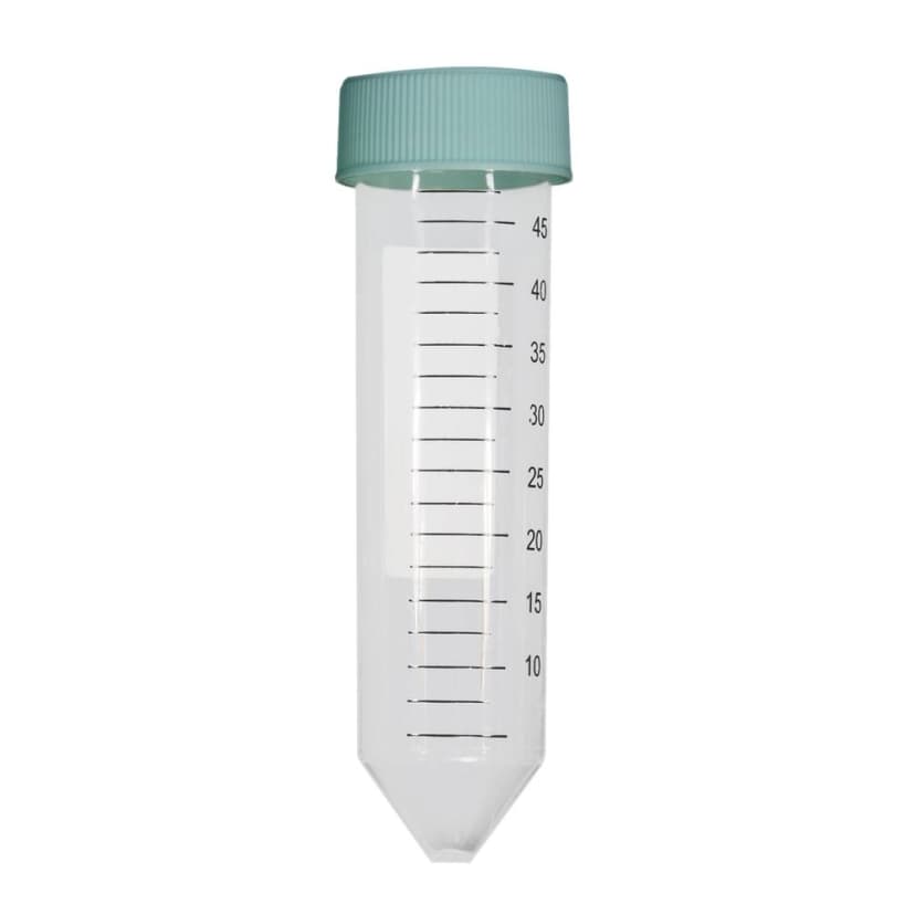 Axygen
50mL Sterile Conical Bottom Copolymer Screw Cap Centrifuge Tube, 25 Tubes and Caps per Unit, 20 Units/Case.
