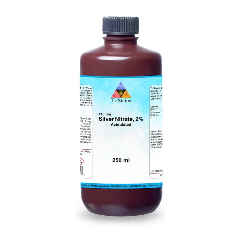 Silver Nitrate, 2%, Acidulated - 250mL
