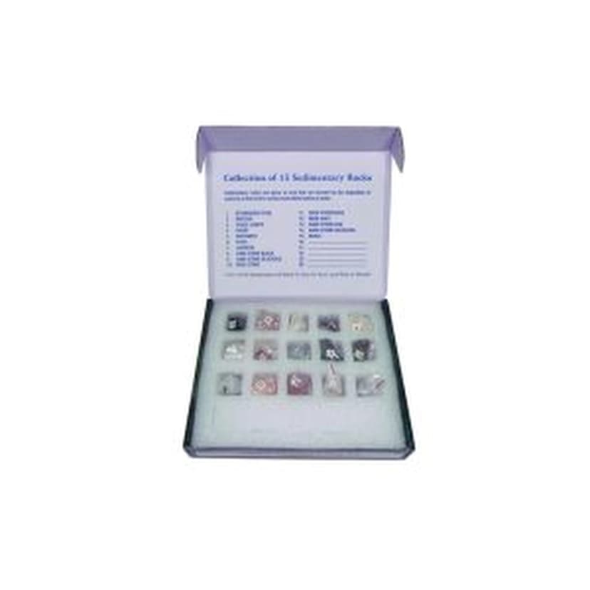 SEDIMENTARY ROCK SET, 15 SPECIMENS