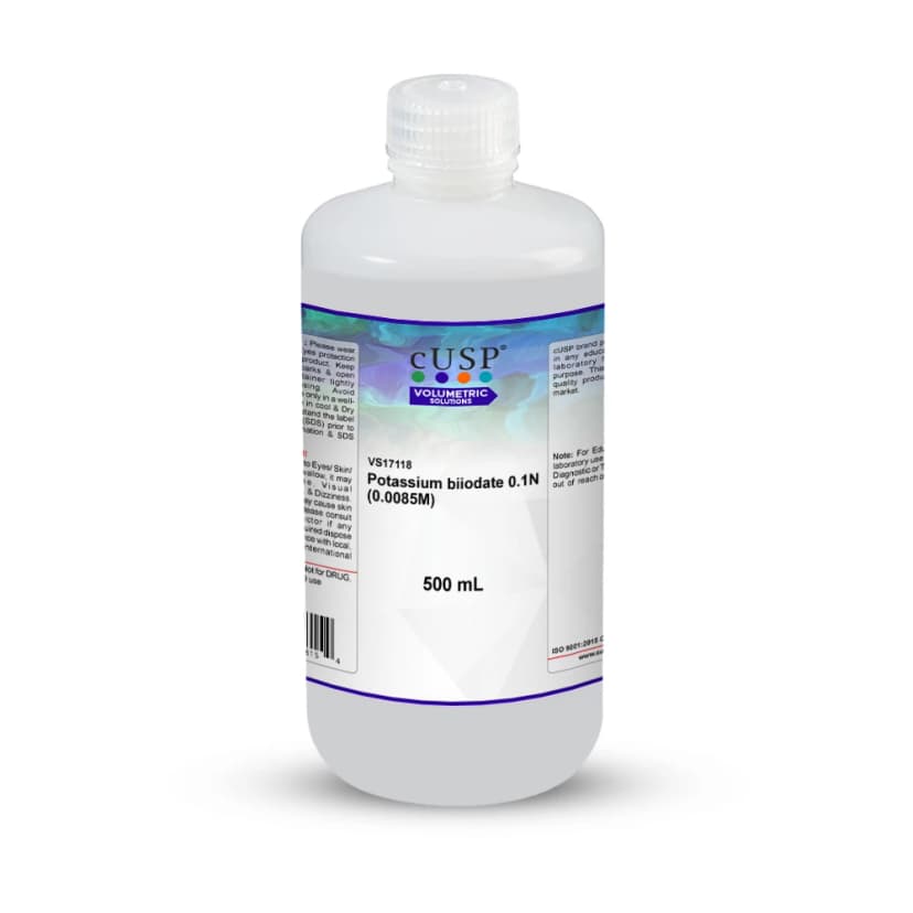 Potassium Biiodate 0.100N (0.0085M) - 500mL