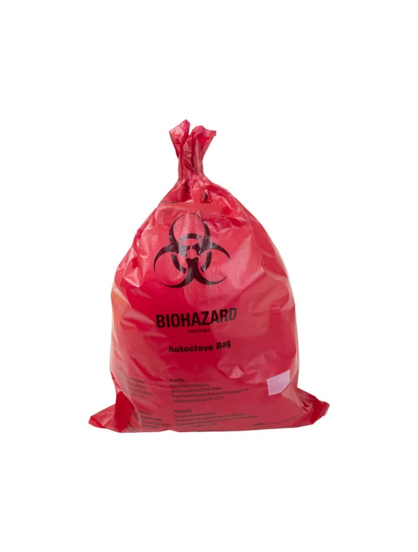 BIOHAZARD DISPOSABLE BAGS, PP, 12" X 18"