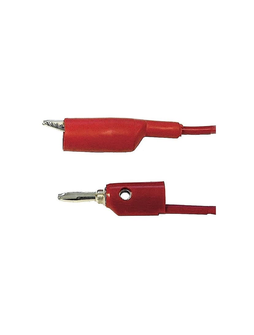 BANANA/ALLIGATOR CORDS, 36" LONG, PACK OF 6 (3 RED, 3 BLACK)